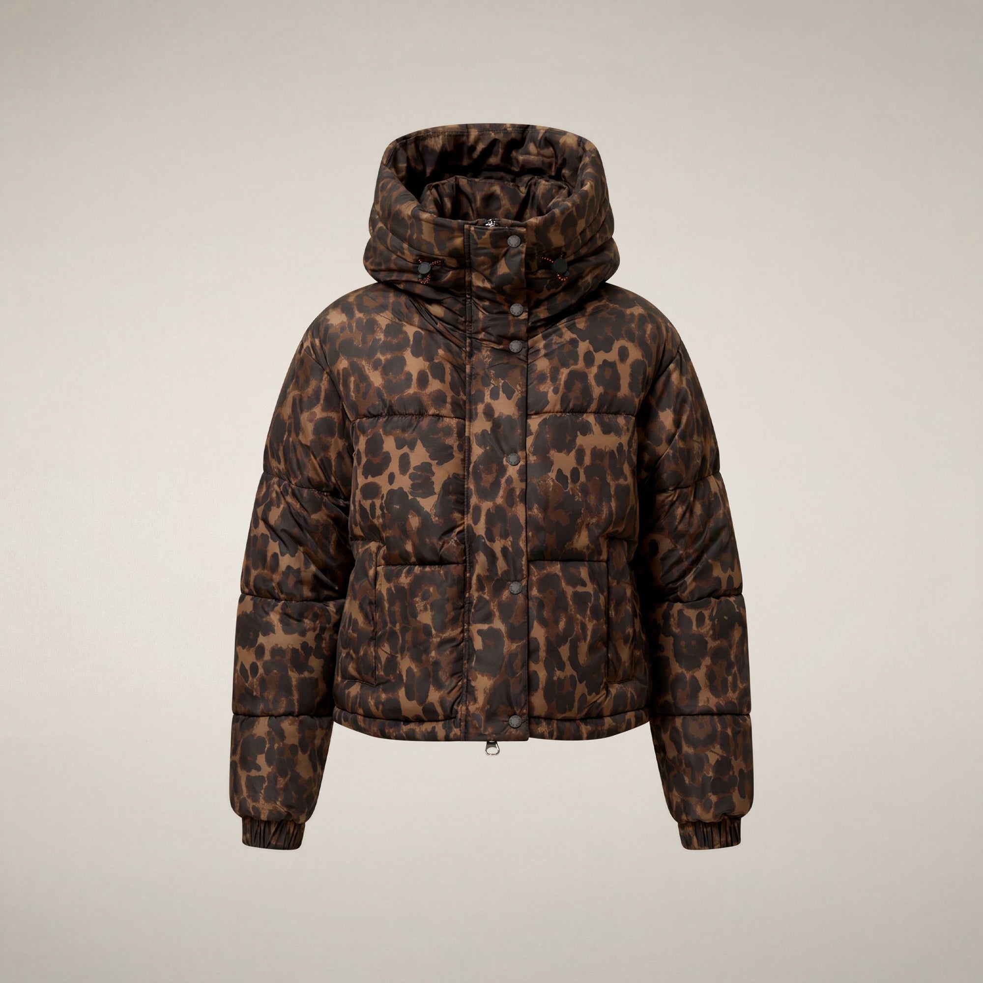 save-the-duck-rhiannon-damen-steppjacke-kurz-leo-braun-mit-kapuze image 3