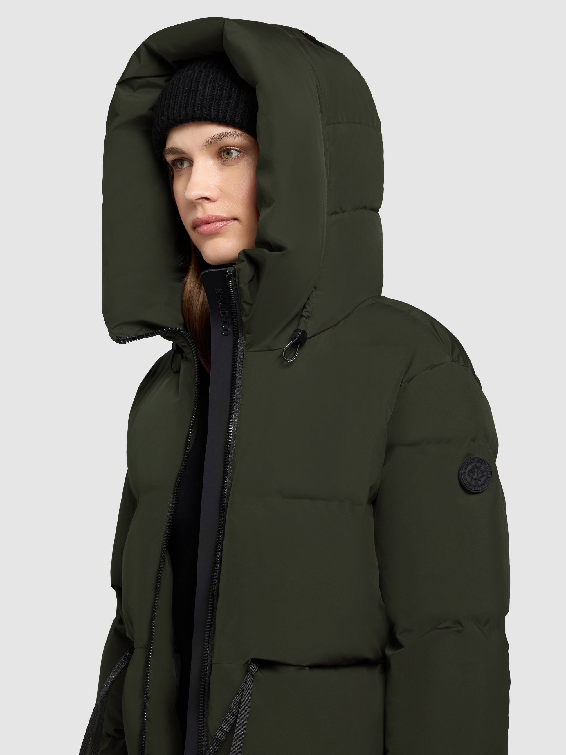 khujo-jacke-ellis-dark-green-damen-steppjacke-h-ftlang-mit-kapuze image 6