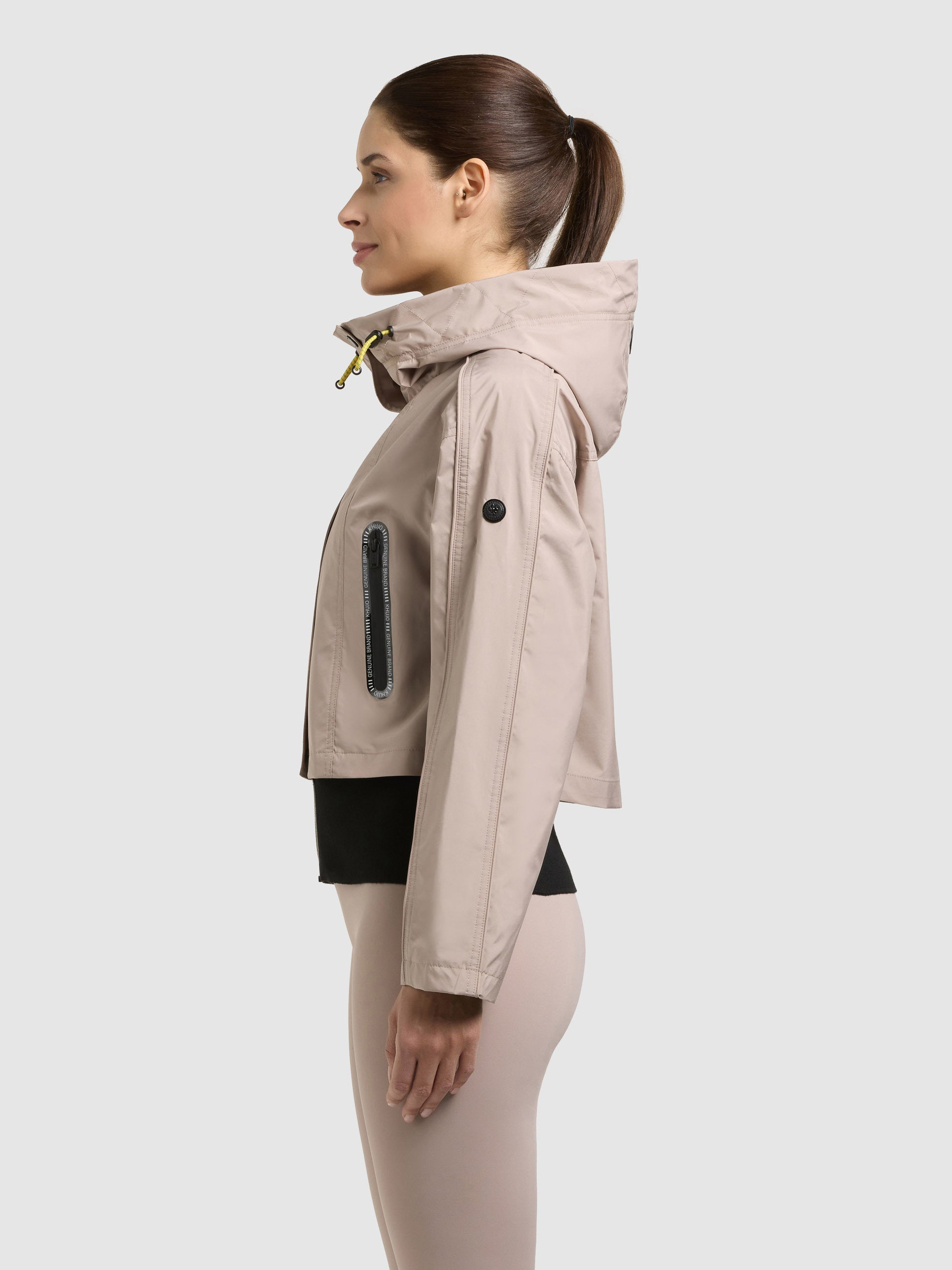 khujo-jacke-amelia-latte-beige-damen-wasserabweisender-windbreaker-mit-kapuze image 5
