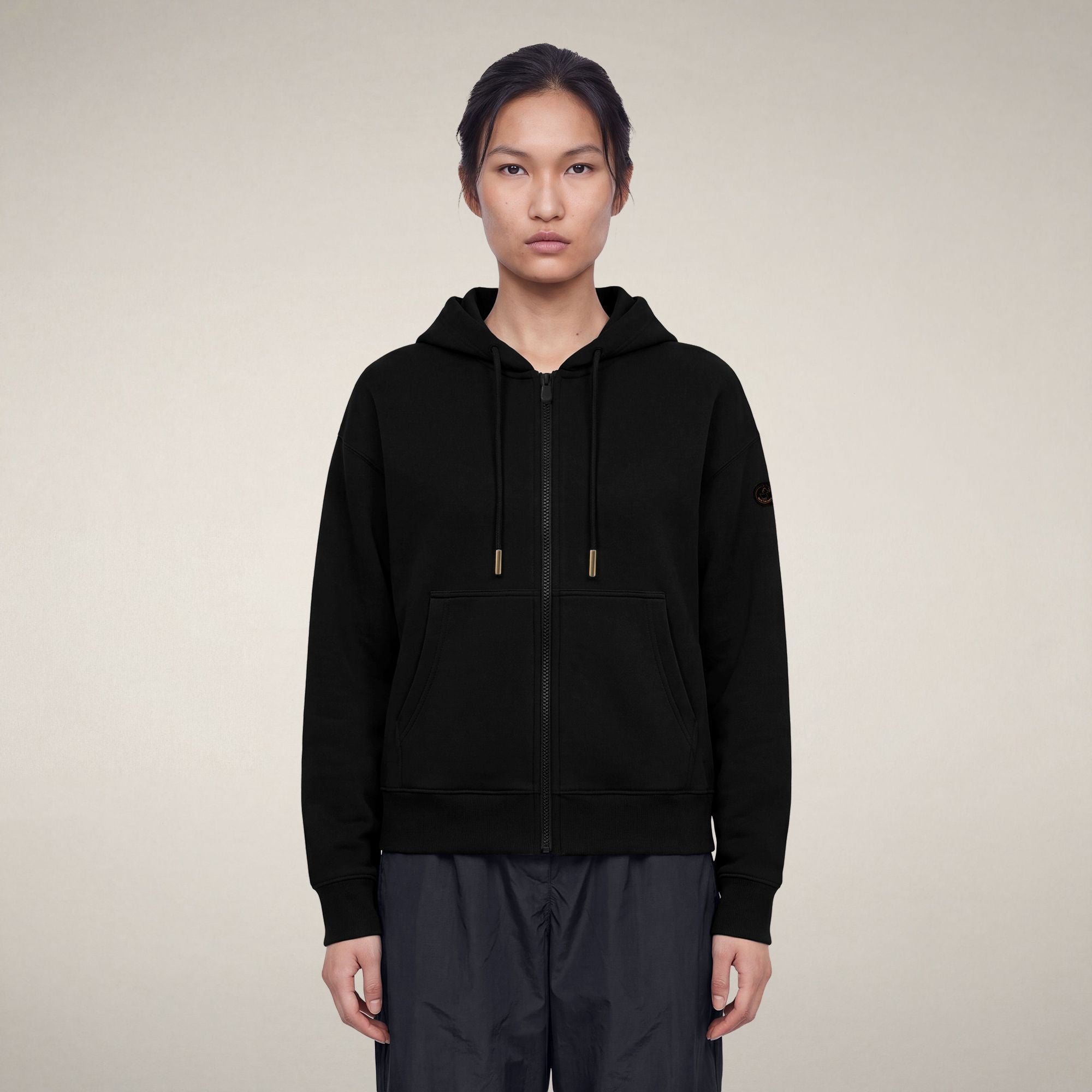 save-the-duck-kiku-damen-hoodie-mit-zip-schwarz image 5