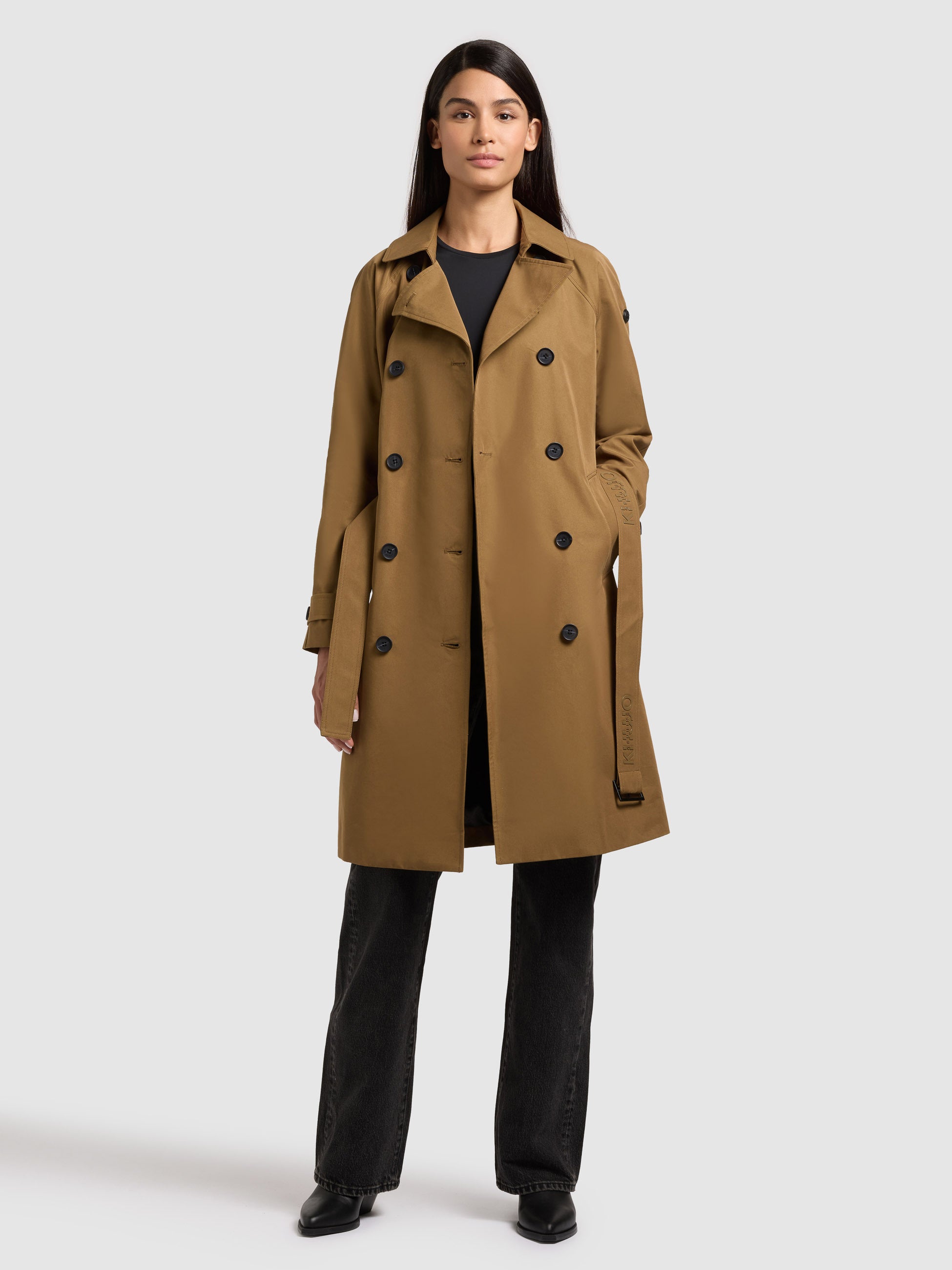 khujo-mantel-rula2-canary-green-trenchcoat-baumwollmix image 2