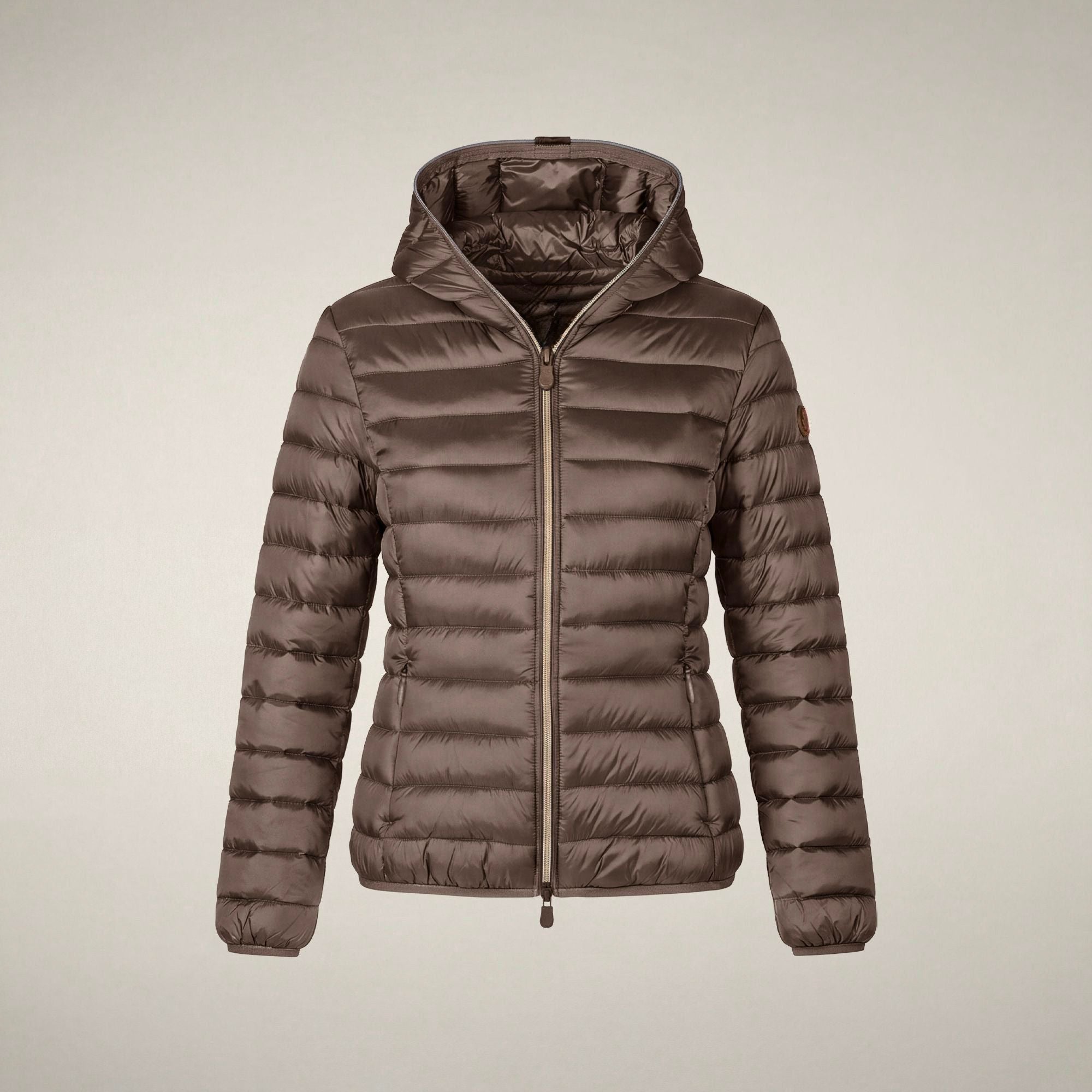 save-the-duck-alexis-damen-steppjacke-grau-mud-mit-kapuze image 3