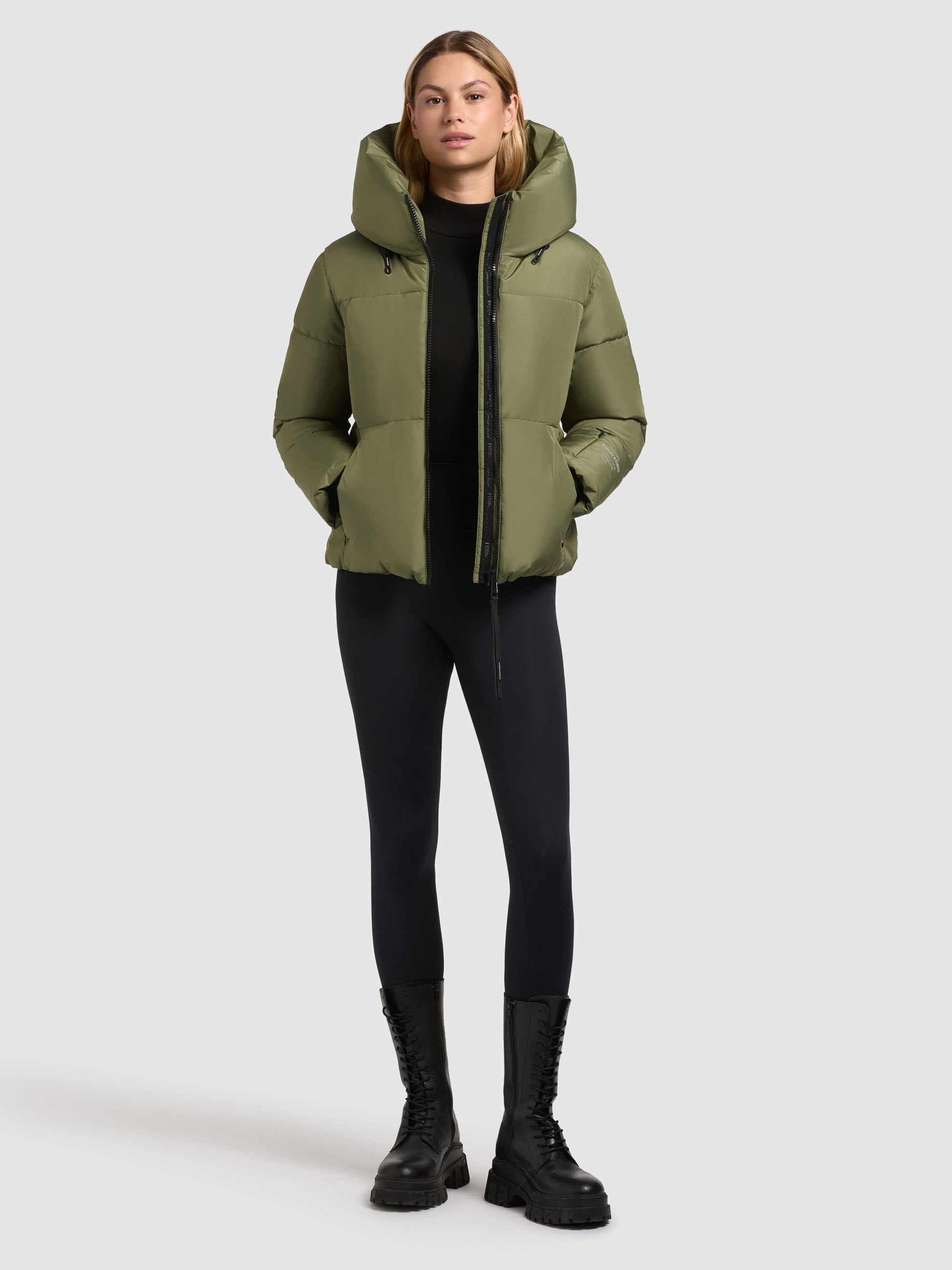 khujo-jacke-audrey-matt-fern-green-h-ftlange-steppjacke-loose-fit image 6