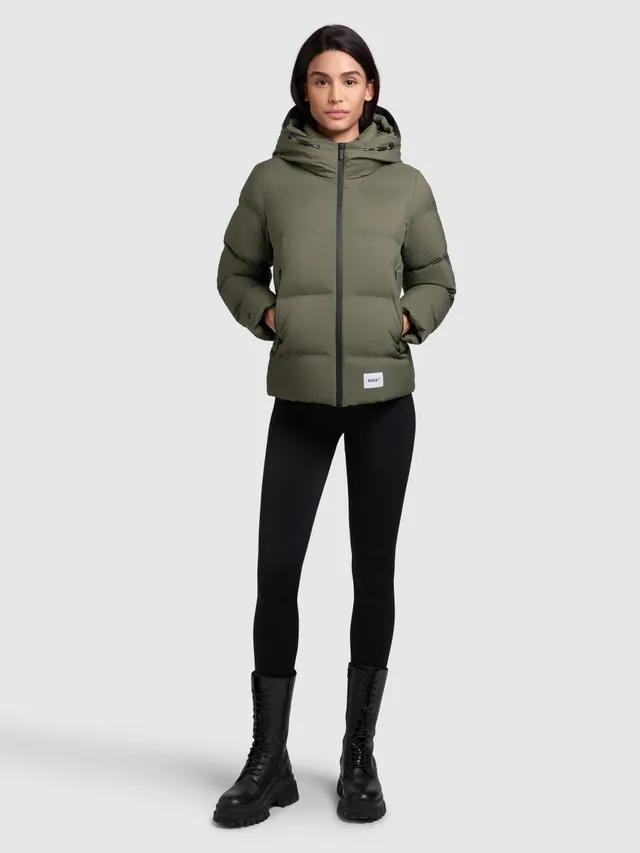 khujo-jacke-liev2-light-moss-green-damen-steppjacke-h-ftlang-mit-kapuze image 1