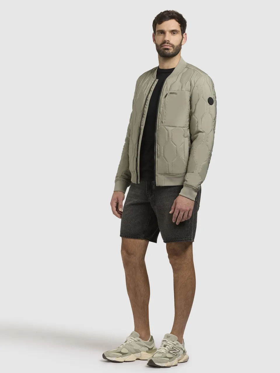 khujo-jacke-rason-graugr-n-steppjacke-h-ftlang-mit-brusttasche image 1