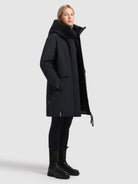 khujo-coat-sina-port-blue-kurzer-damen-wintermantel-mit-kapuze image 6
