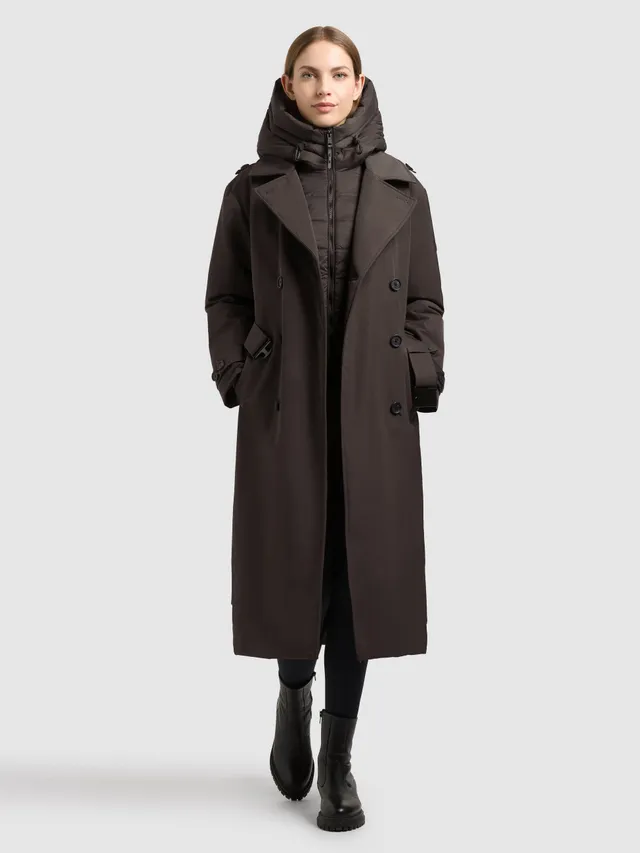 khujo-mantel-elena3-2in1-chocolate-chip-trenchcoat-mit-einsatz image 1