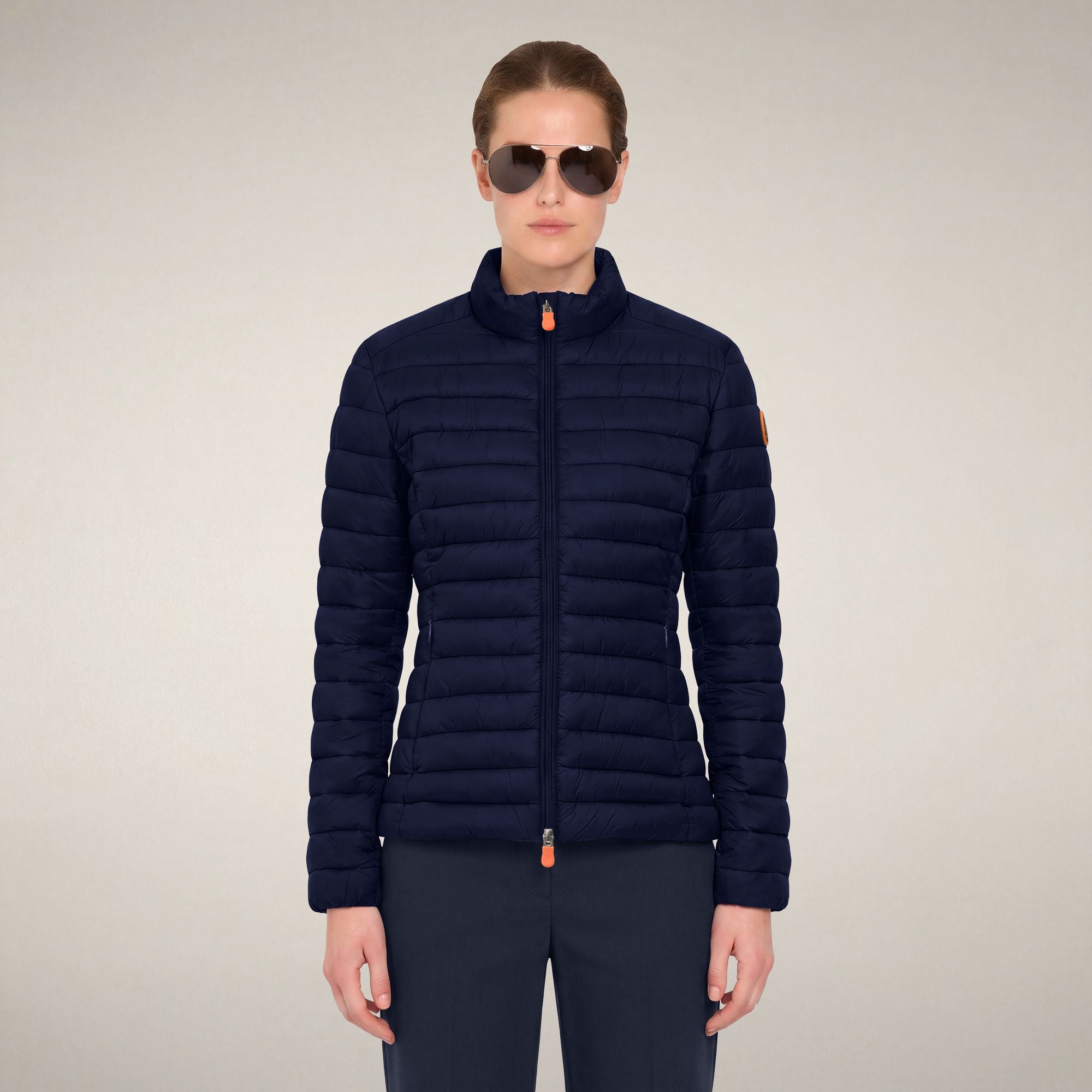 save-the-duck-carly-damen-pufferjacke-navyblau-mit-stehkragen image 5