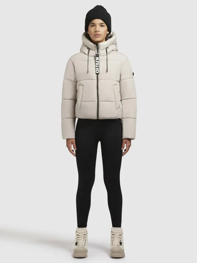 khujo-elida-steppjacke-light-beige-kurze-wattierte-winterjacke-mit-kapuze image 1
