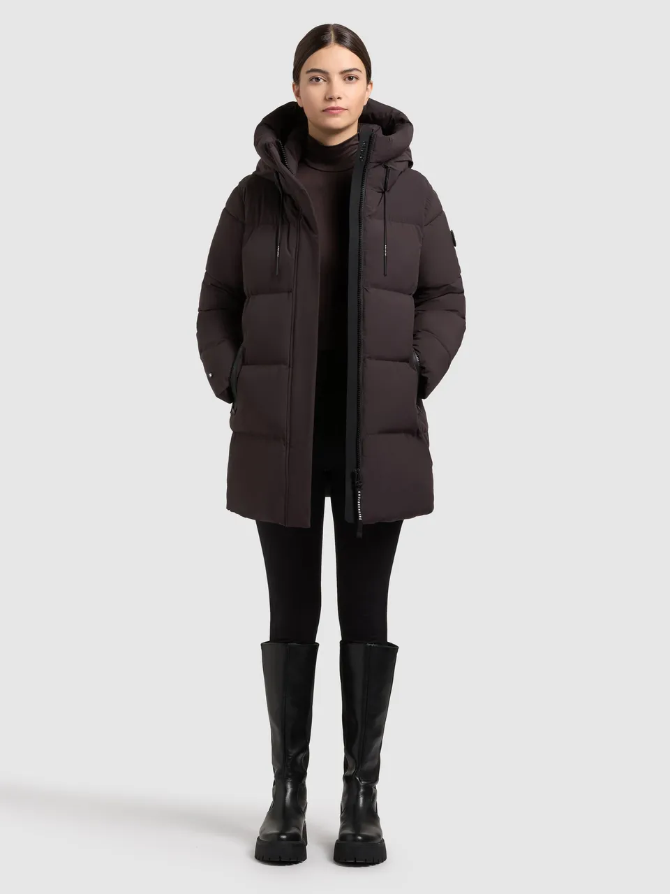 khujo-jacket-drown-matt-moody-plum-wattierte-winterjacke-loose-fit image 1