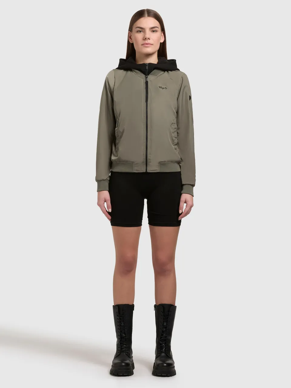 khujo-jacke-seeam-graugr-n-damen-bomberjacke-regular-fit image 1
