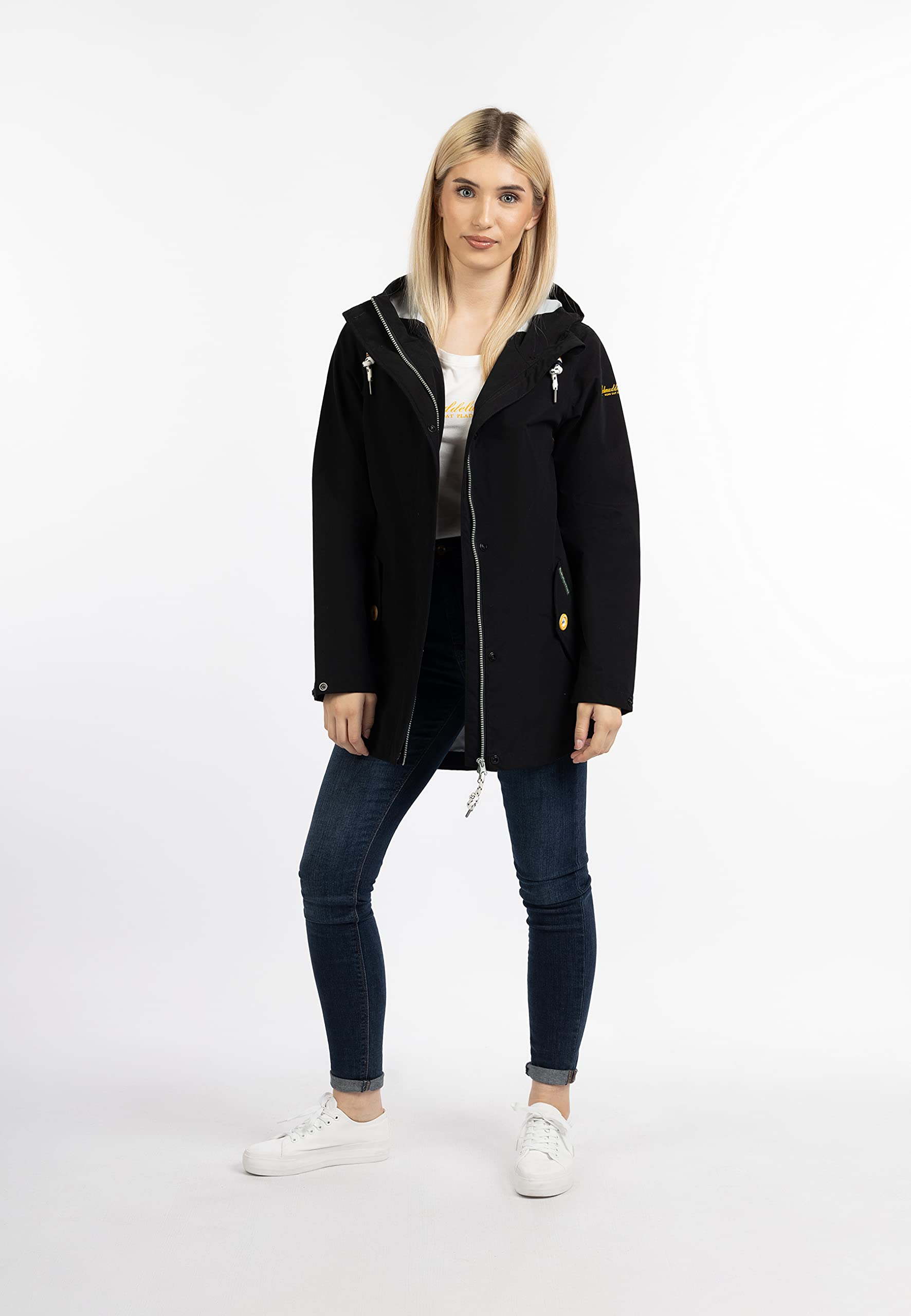 schmuddelwedda-damen-regenjacke-langarm-wasserdicht-mit-kapuze-und-druckknopflei image 2
