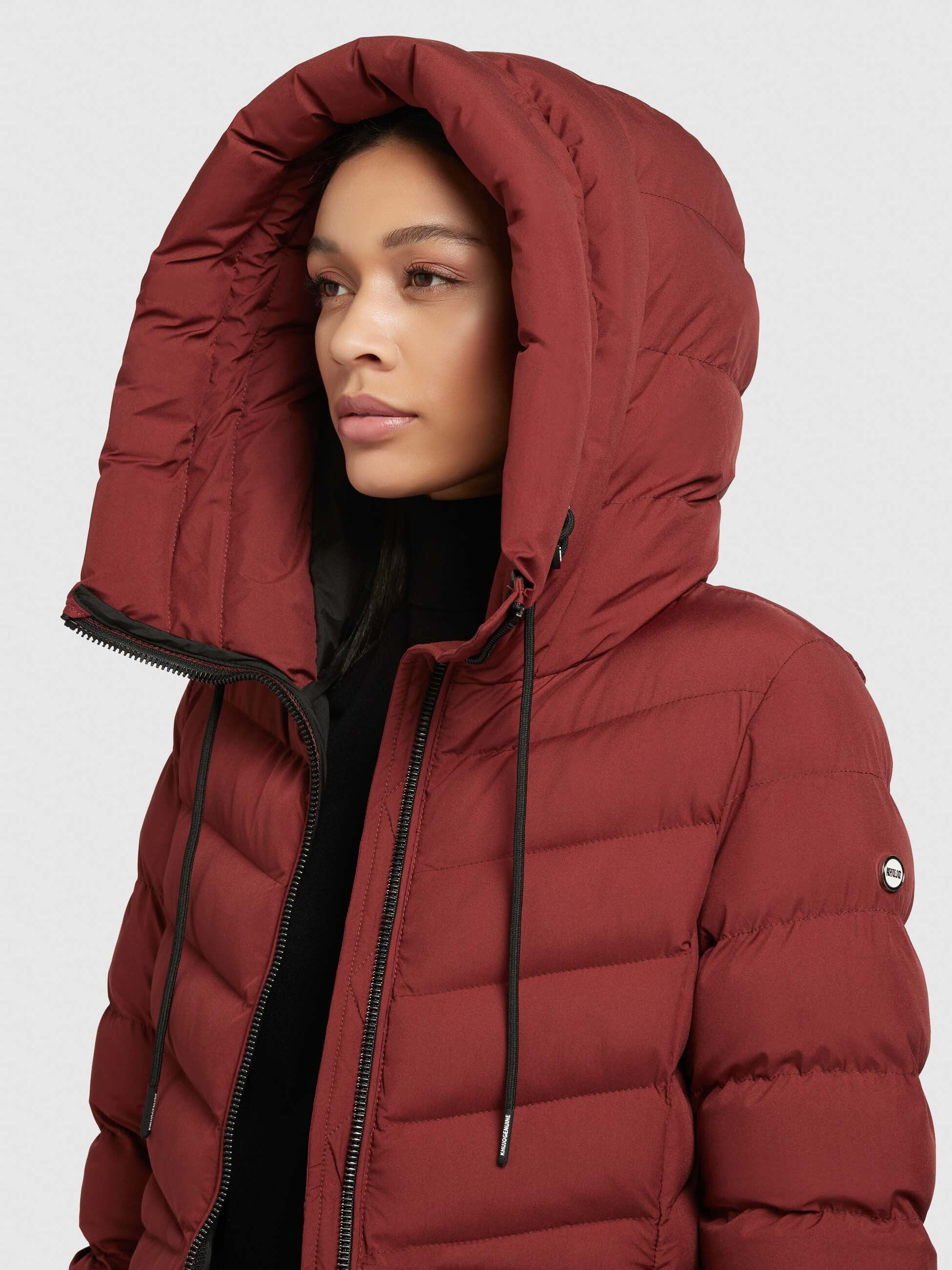 khujo-jacke-tuhani2-matt-rostrot-damen-steppjacke-leicht image 6