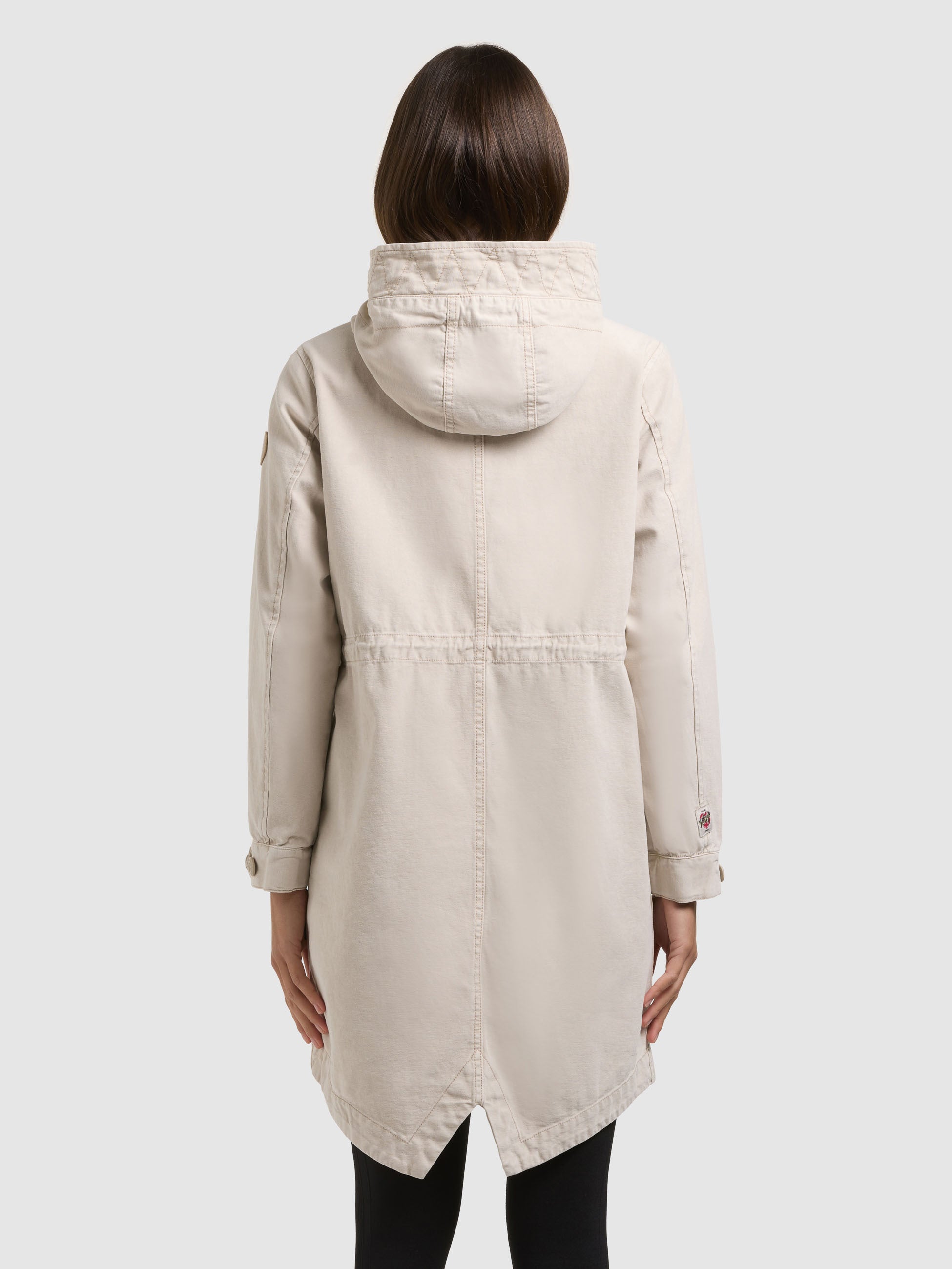 khujo-mantel-freya-greige-damen-parka-garment-dye-regular-fit image 3