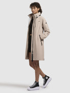 khujo-mantel-erthe-beige-leichter-sommerparka-mit-pack-kapuze image 2