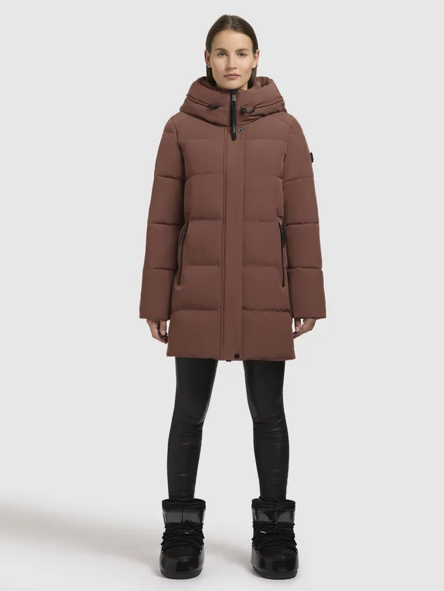 khujo-lola-rotbraun-damen-mantel-gesteppter-kurzmantel-regular-fit image 1