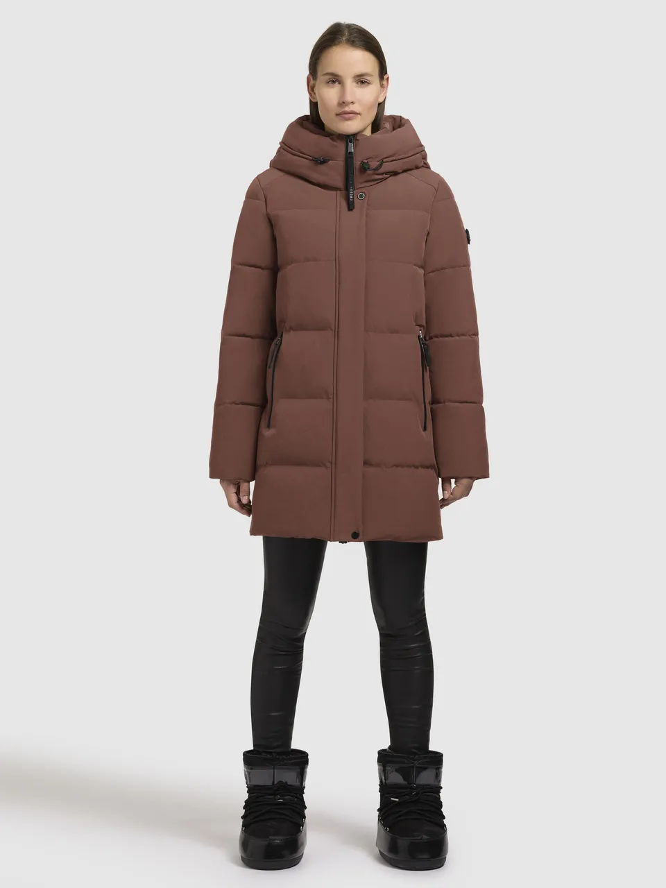 khujo-lola-steppjacke-red-brown-wattiert image 1