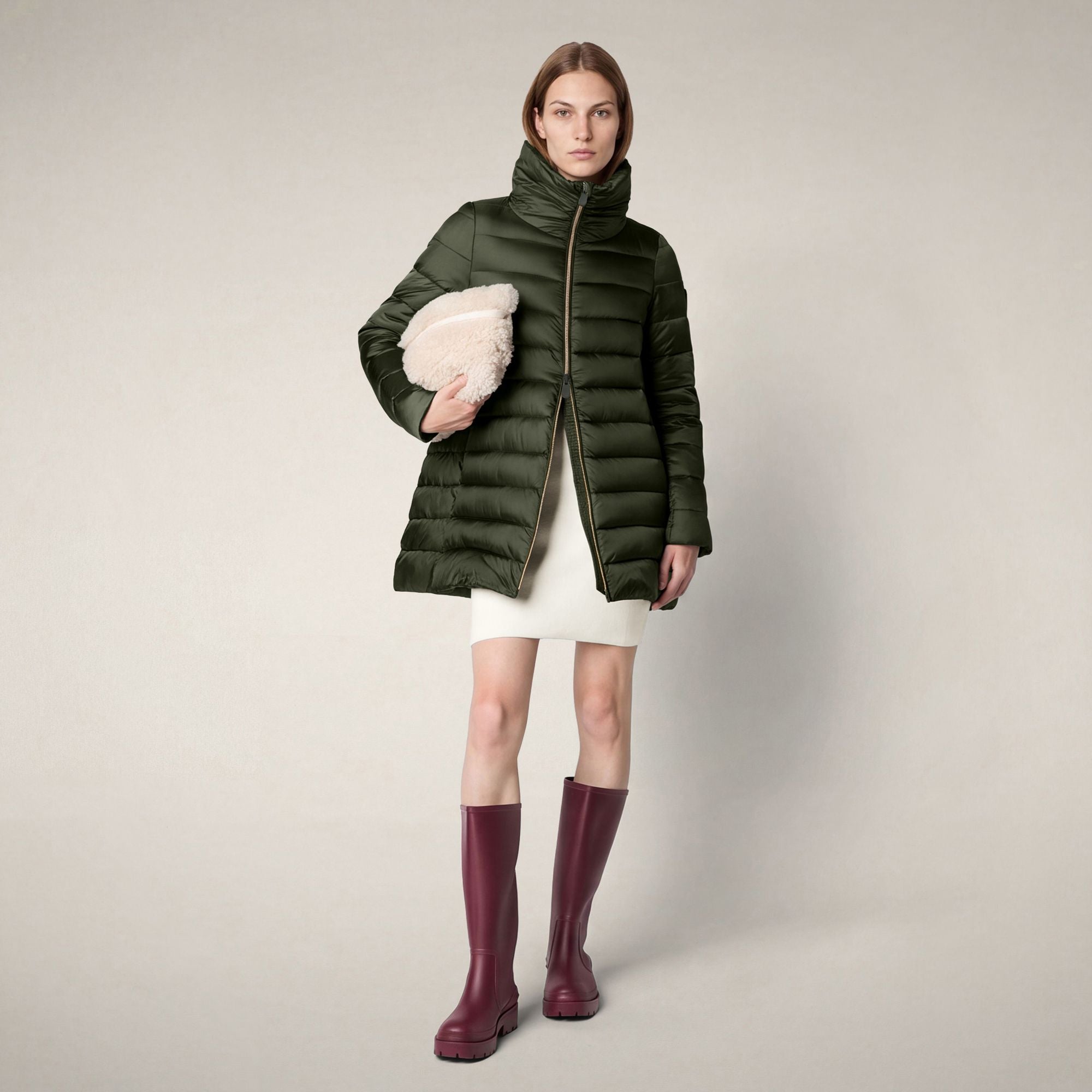 save-the-duck-lydia-langer-damen-steppmantel-waldgr-n image 1
