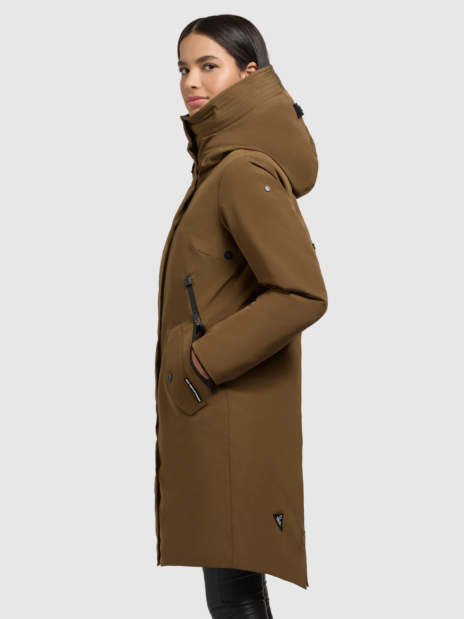 khujo-charlyn4-damen-kurzmantel-khaki image 5