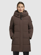 khujo-coat-lola-dark-brown-wattierter-damen-kurzmantel-braun image 4