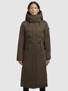 khujo-barla-wintermantel-dark-olive-wattiert image 4