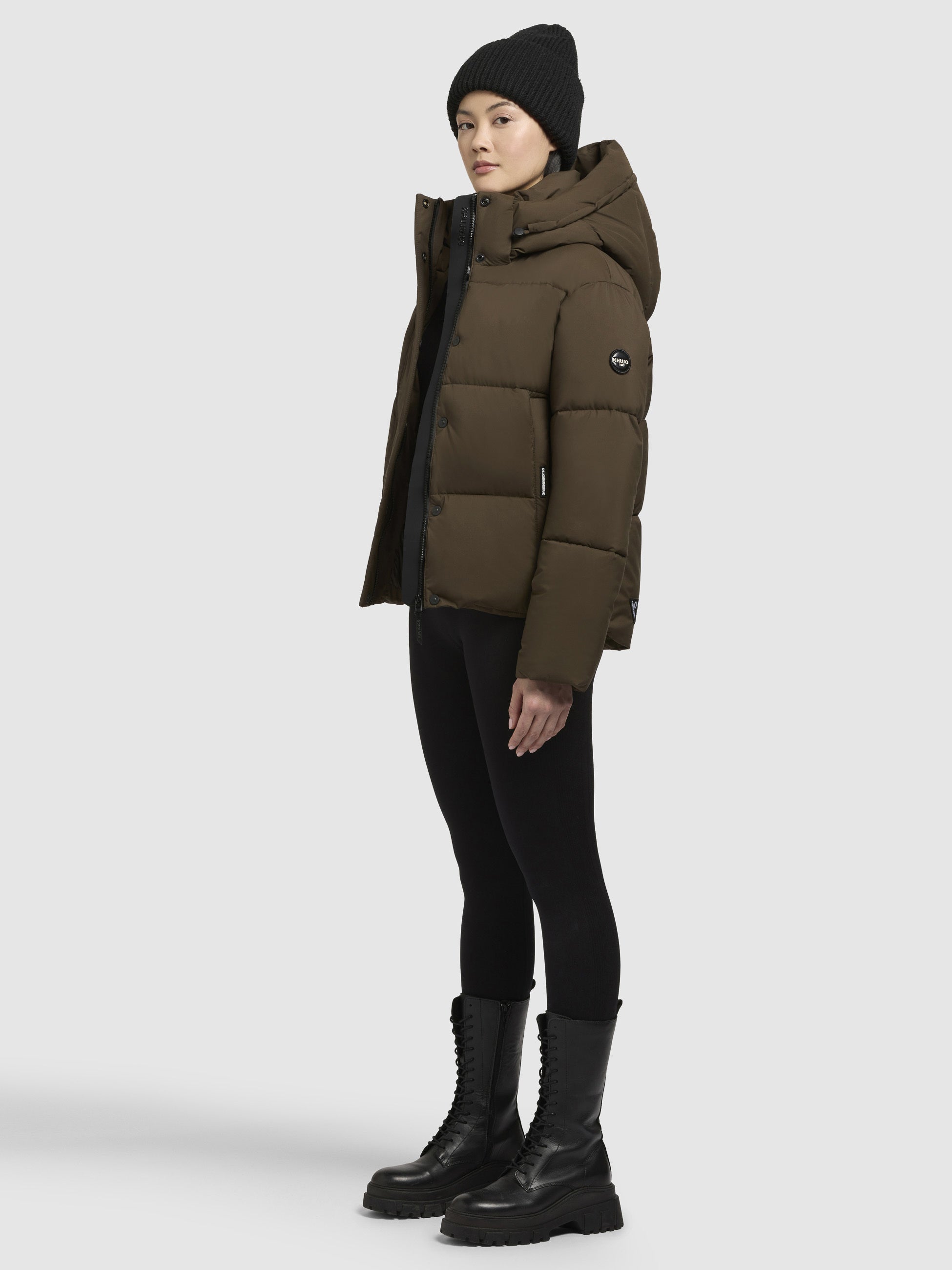 khujo-jacke-devina-matt-dunkeloliv-steppjacke-h-ftlang-regular-fit image 2