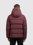 khujo-silas3-damen-steppjacke-moscato-red-wattiert-mit-kapuze image 3
