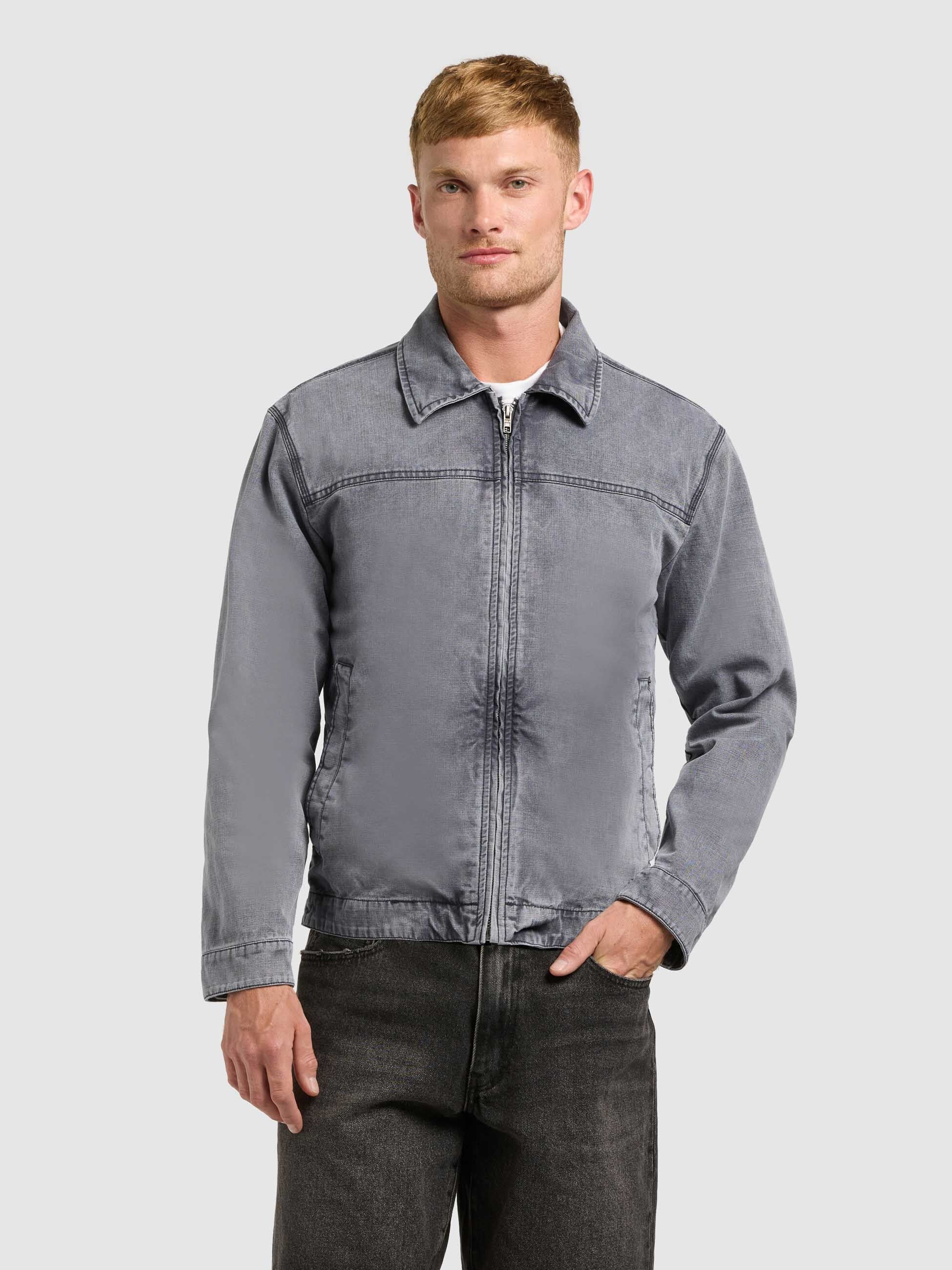 khujo-brave-damen-blousonjacke-oxford-blue-harrington-canvas image 4