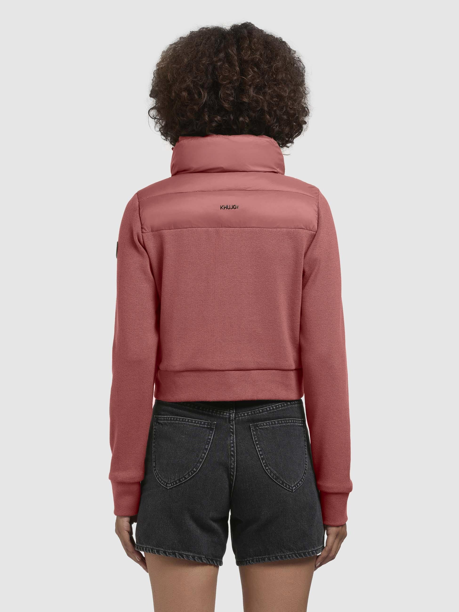 khujo-jacke-lival-rostrot-damen-steppjacke-cropped-baumwollmix image 3
