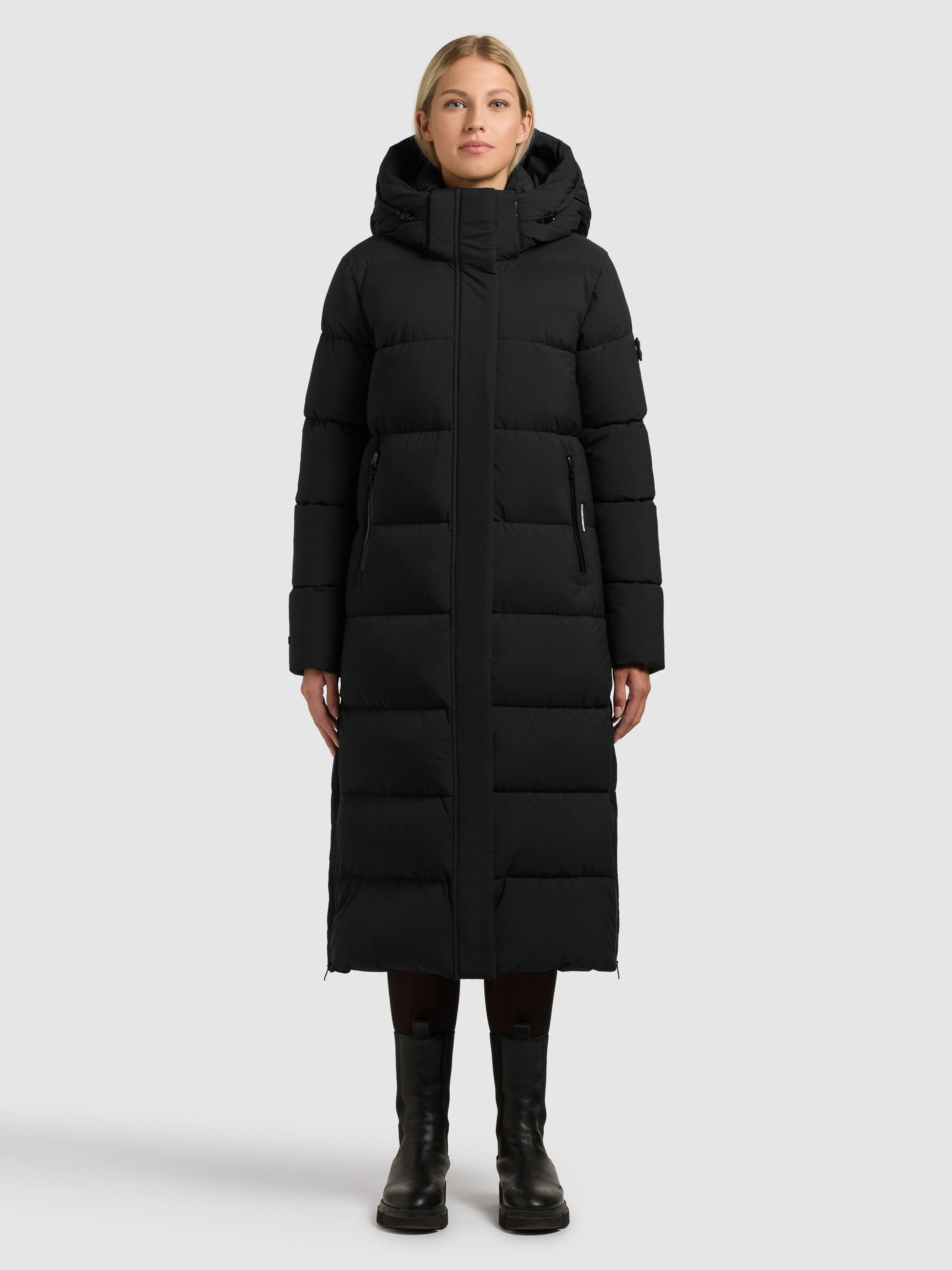 khujo-steppmantel-dote2-black-damen-wintermantel-wadenlang image 1