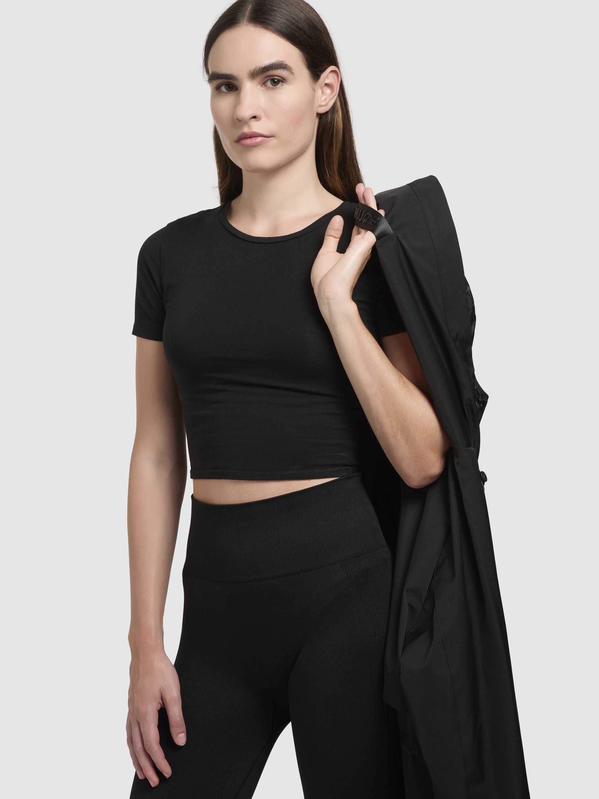 khujo-mantel-pinax-schwarz-damen-sommerparka-knielang-regular-fit image 8