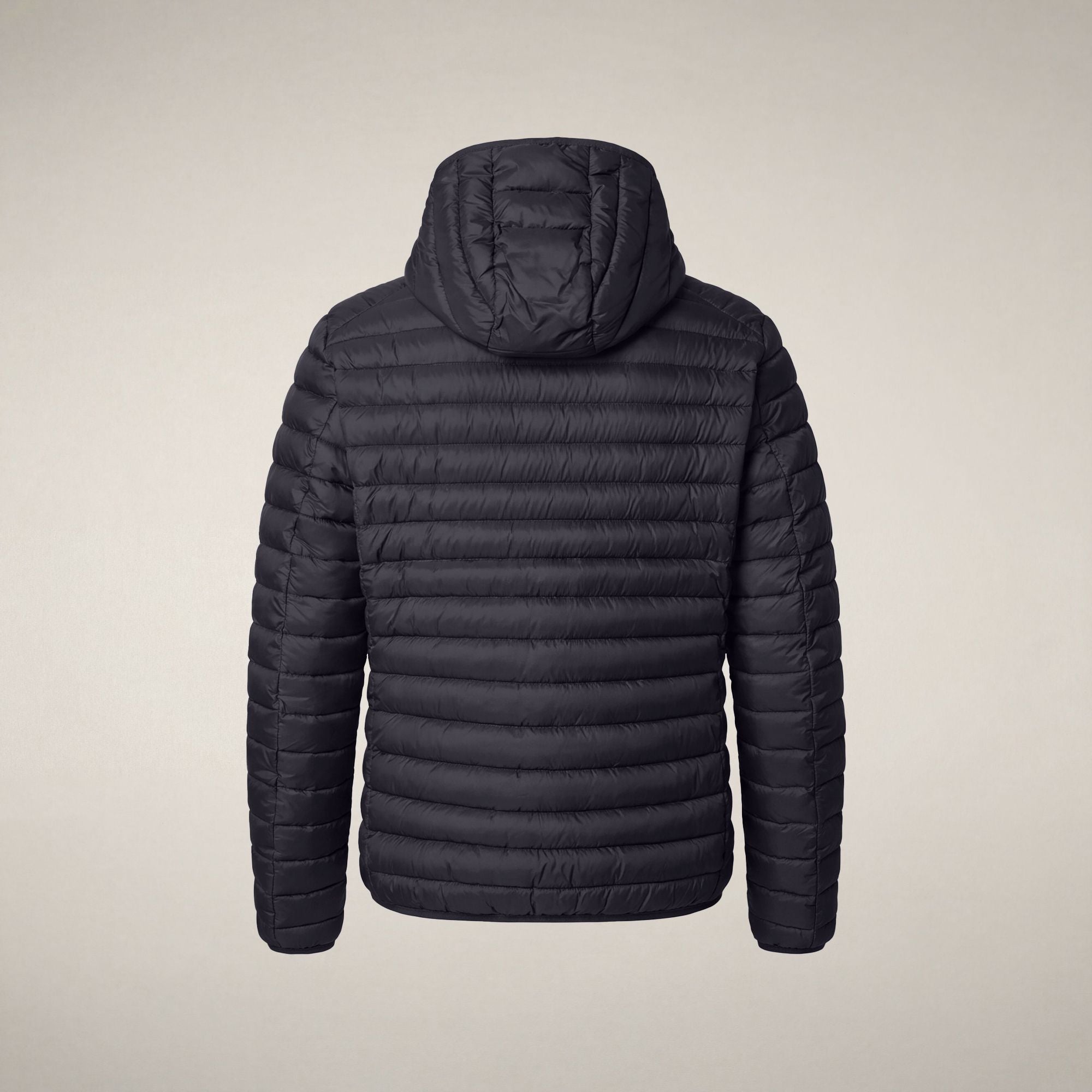 save-the-duck-donald-herren-pufferjacke-grau-schwarz-mit-kapuze image 4