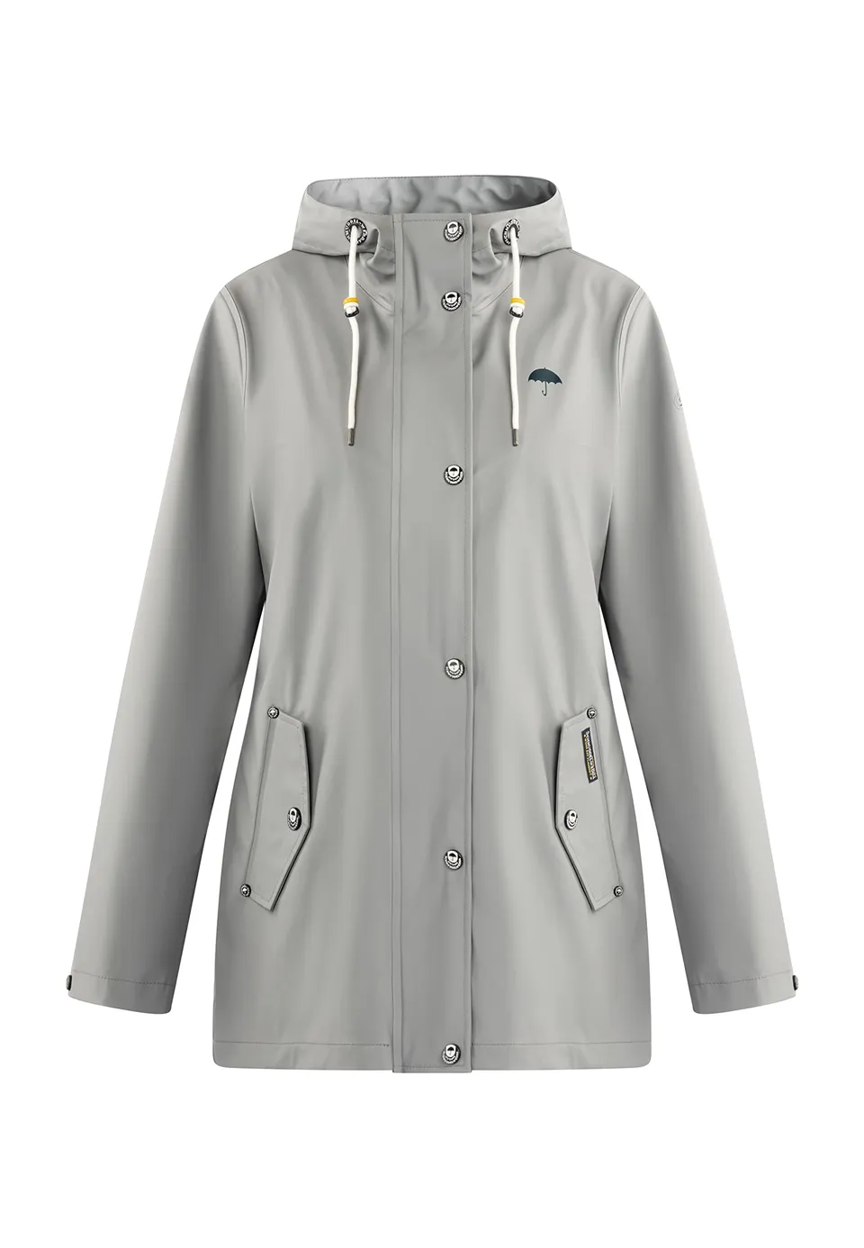 schmuddelwedda-damen-regenjacke-mit-druckknopfleiste-und-hohem-kragen image 1