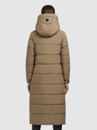 khujo-coat-deria3-light-brown-knielanger-slim-fit-steppmantel-damen image 3