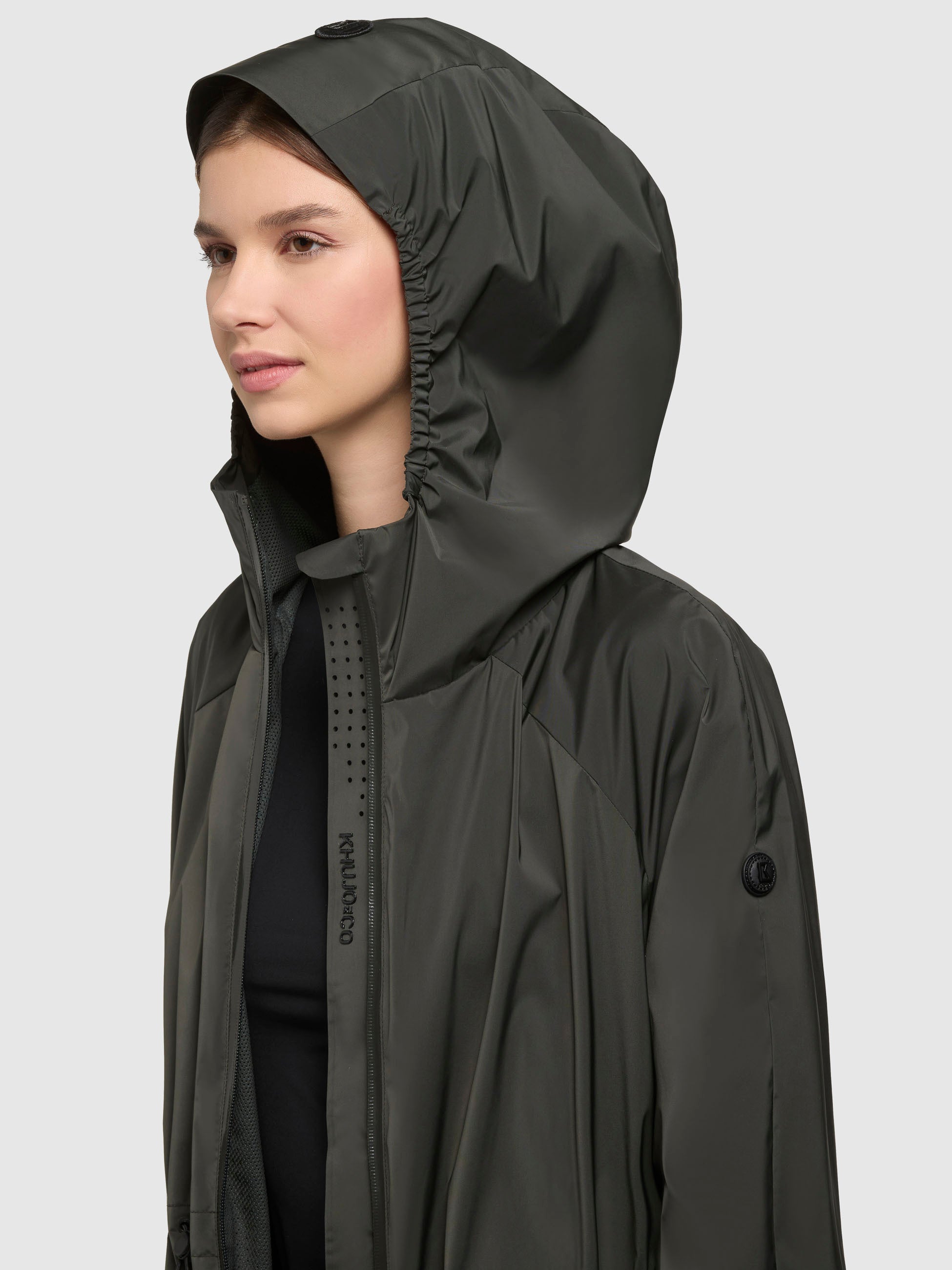 khujo-tuuli-mantel-dunkelgr-n-damen-knielang-windbreaker image 7