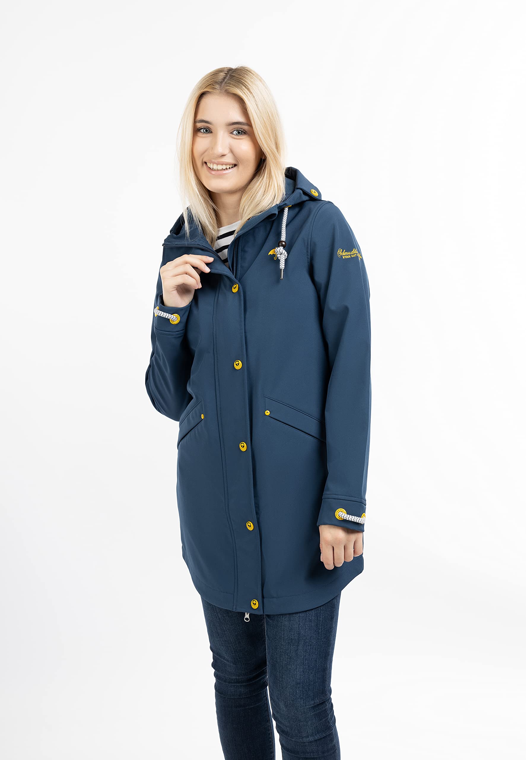 schmuddelwedda-damen-kurzmantel-softshellmantel-mit-fleece-innenseite image 3