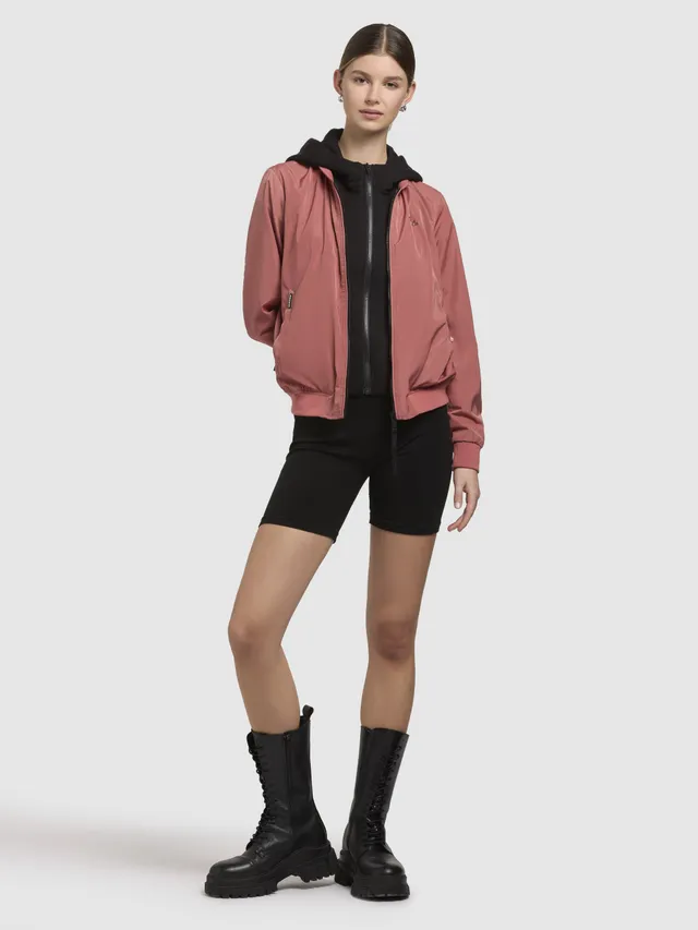 khujo-jacke-seeam-damen-bomberjacke-rostrot image 1