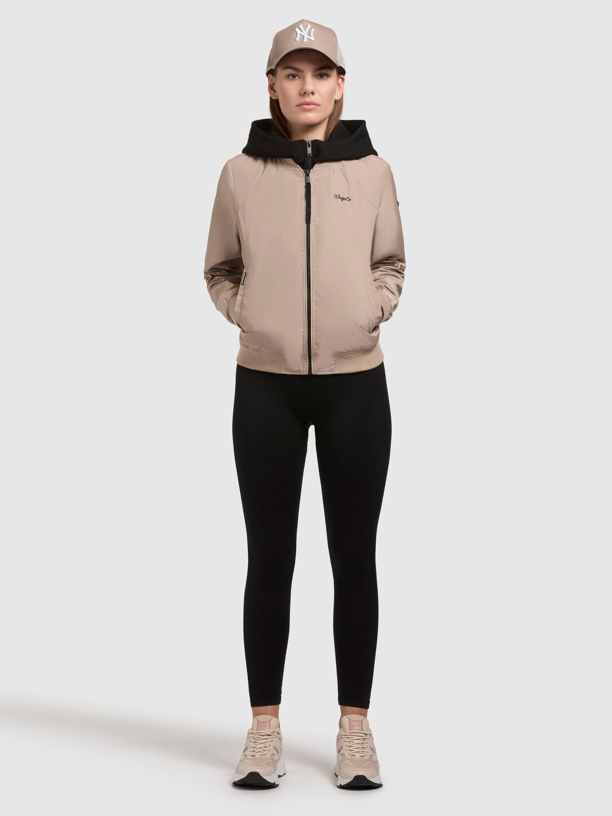 khujo-jacke-seeam-bomberjacke-beige-regular-fit image 1