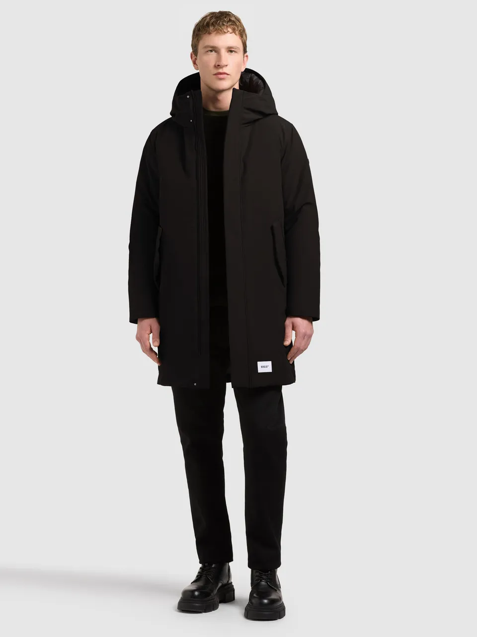 khujo-mantel-fogg2-black-damen-parka-im-regular-fit-mit-kapuze image 1