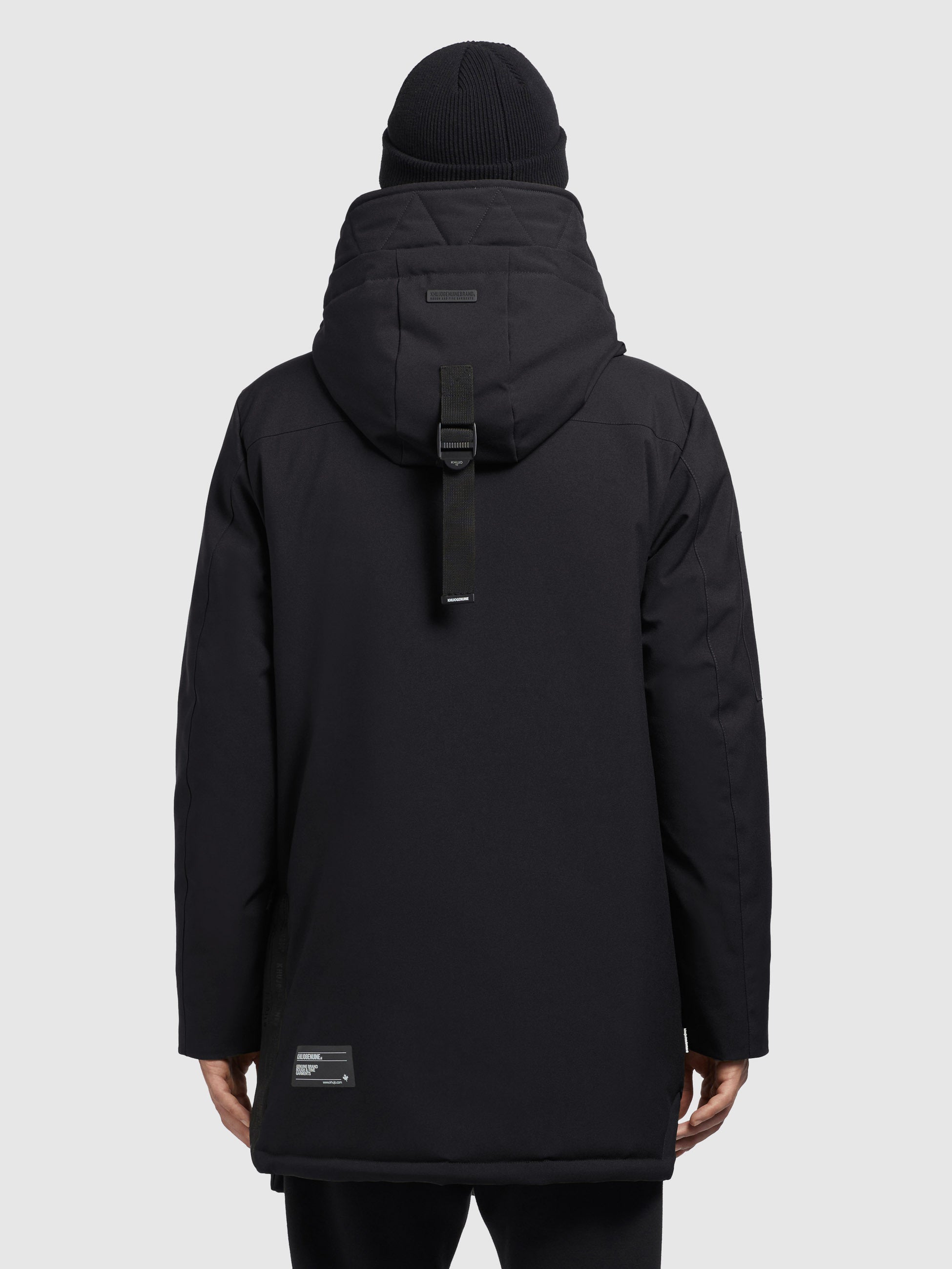 khujo-mantel-carl2-schwarz-parka-mantel-im-loose-fit-mit-kapuze image 3