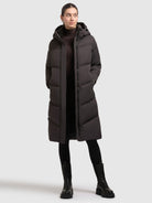 khujo-coat-ainu2-moody-plum-knielanger-wattierter-steppmantel-damen image 6