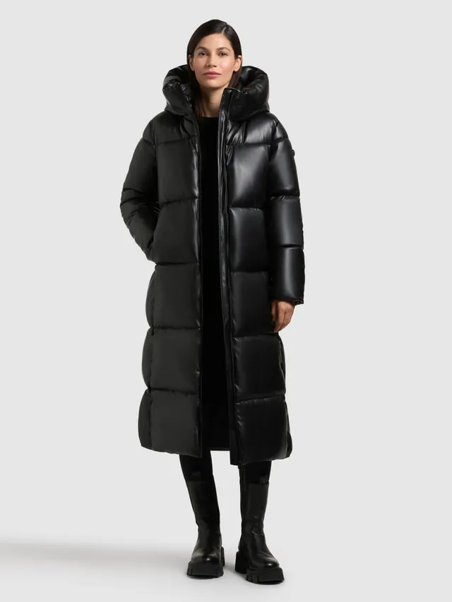 khujo-destiny-damen-wintermantel-black-wadenlang image 1