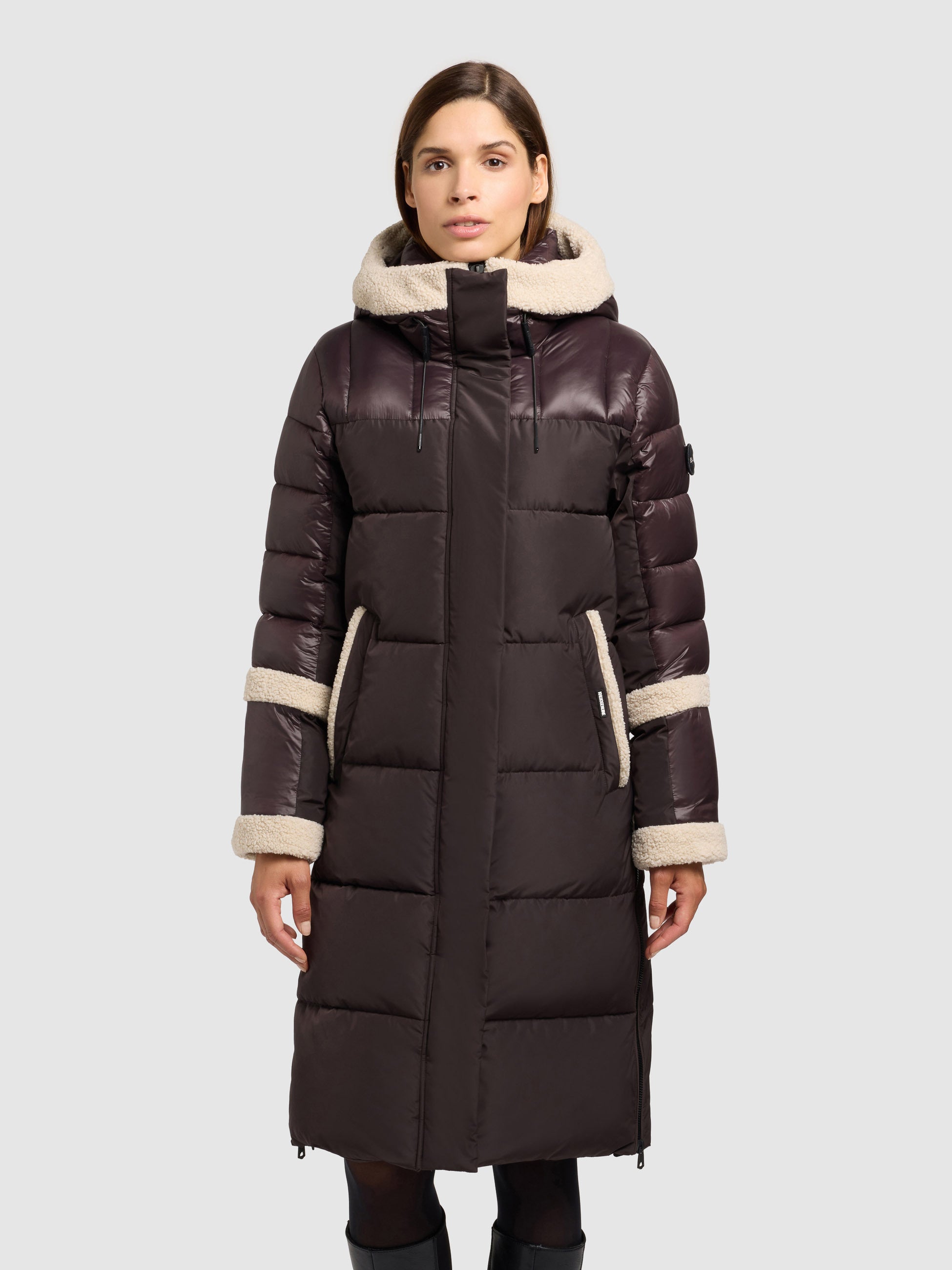 khujo-mantel-desna2-moody-plum-damen-steppmantel-knielang-mit-teddyfleece image 4