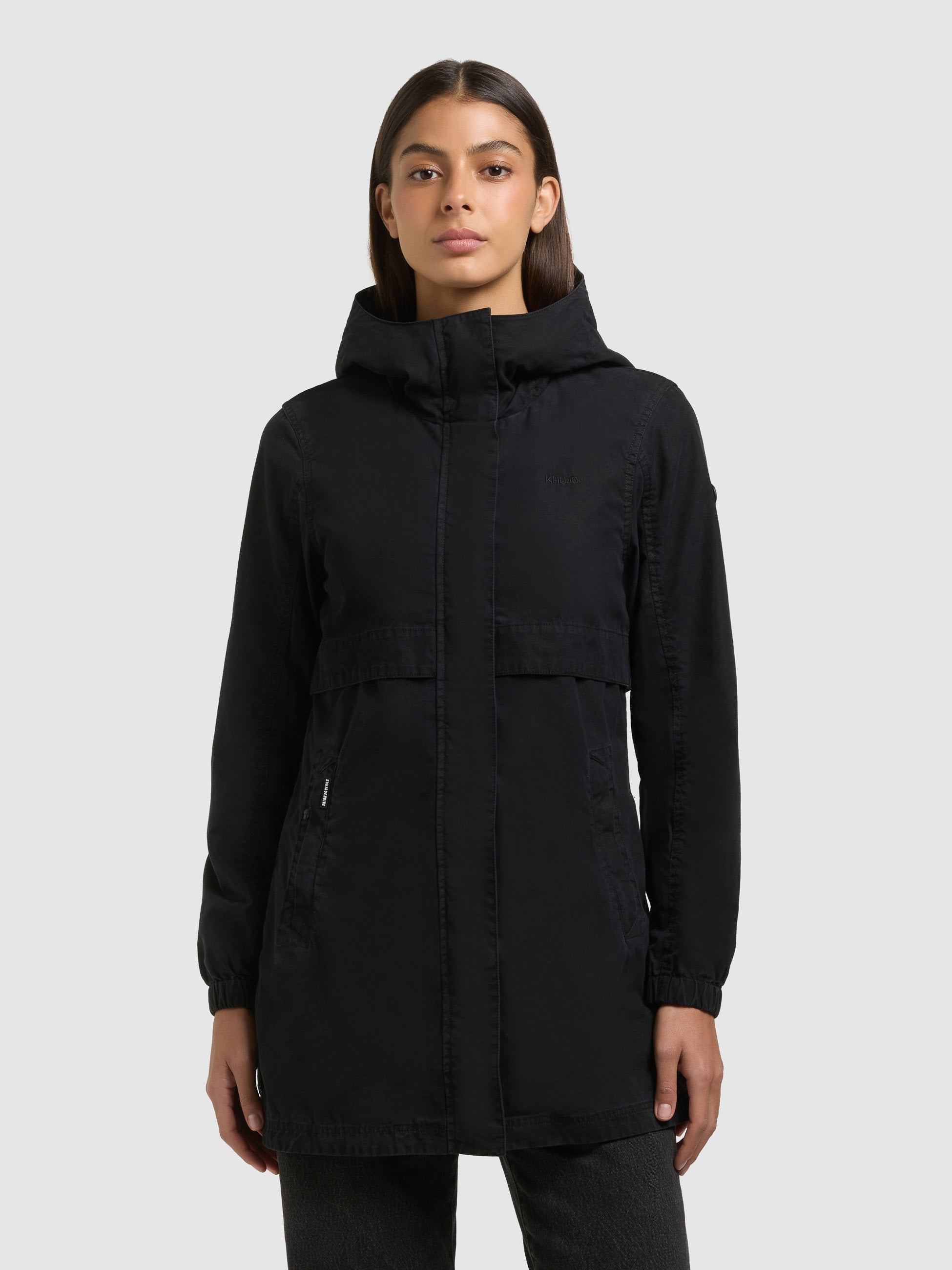 khujo-brava-kapuzenjacke-black-black-slim-fit-sommerjacke image 1