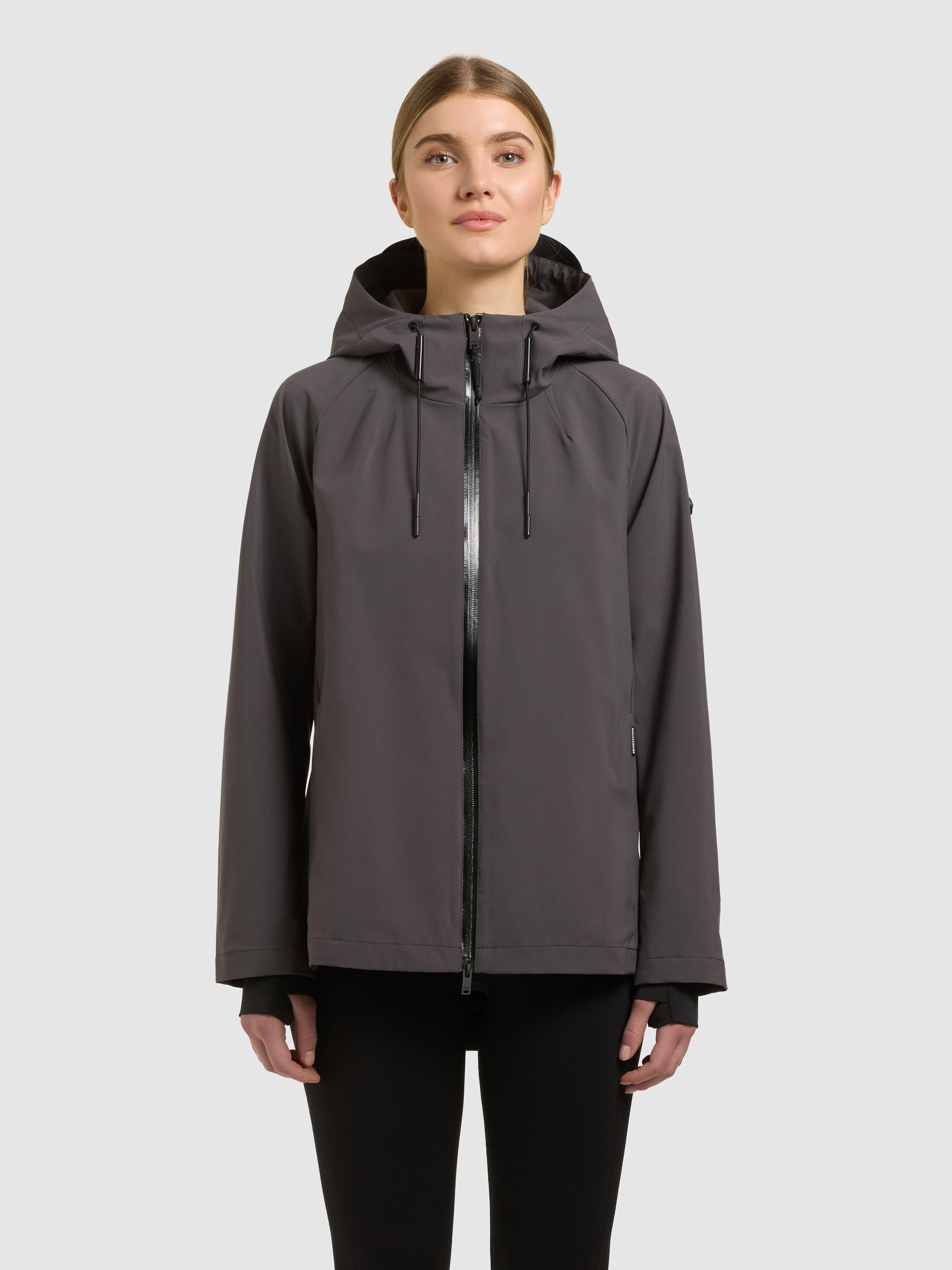 khujo-jacke-wrem-slate-grey-wasserabweisende-damen-kapuzenjacke image 1