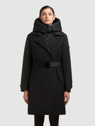 khujo-gora-damen-kurzmantel-trenchcoat-schwarz-mit-stepp-einsatz image 4