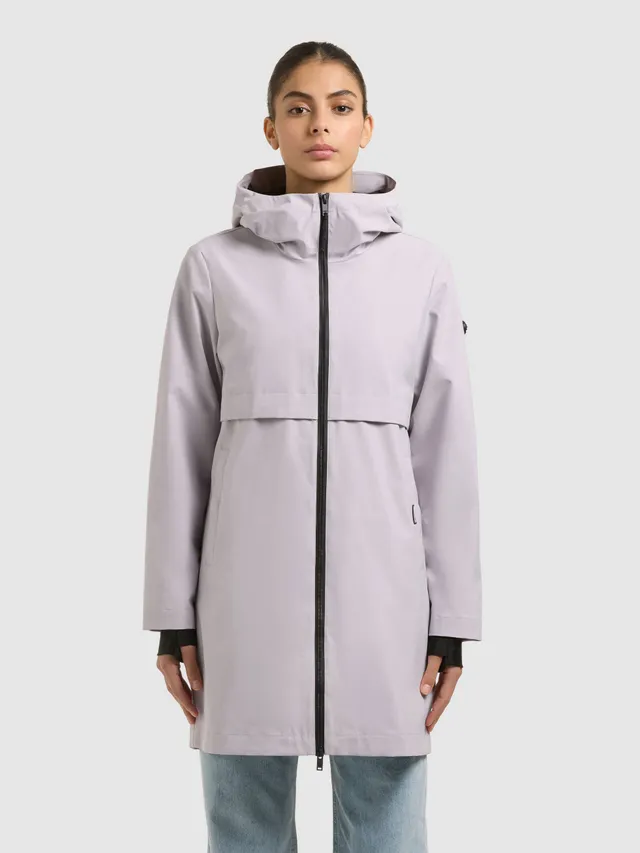 khujo-mantel-june-raindrops-lilac-leichter-damen-kurzmantel-parka image 1