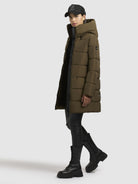 khujo-mantel-phia-khaki-wattierter-damen-wintermantel-loose-fit image 2