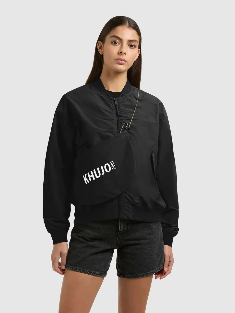 khujo-jacke-facee-with-bag-black-blouson-bomberjacke-h-ftlang-damen image 1