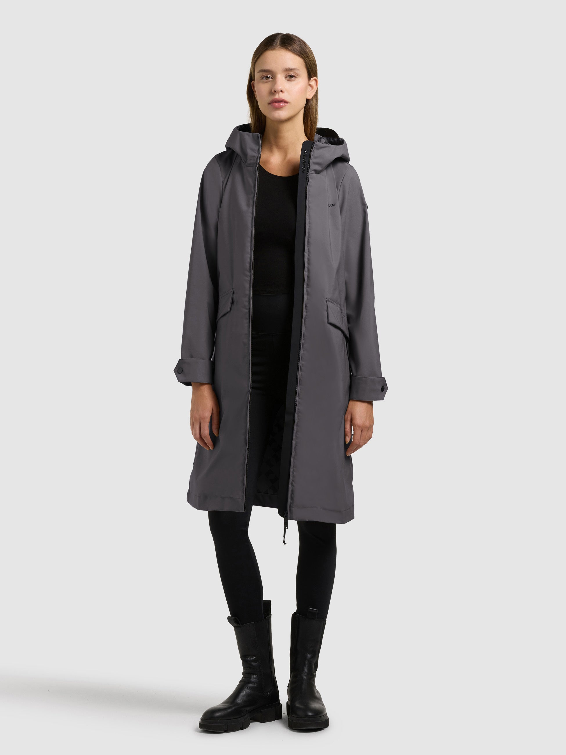 khujo-jacke-femke2-slate-grey-wasserdichter-damen-parka-slim-fit image 2